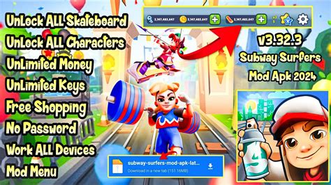 Subway Surfers Mod APK v3.32.3 (All characters Unlocked).